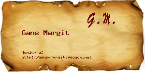 Gans Margit névjegykártya