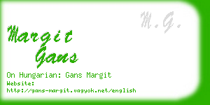 margit gans business card